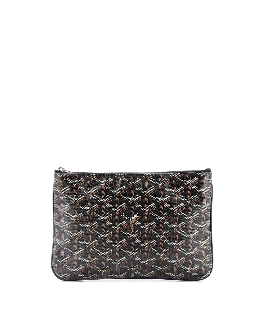 Pre-Owned Goyard Pm Senat Zip Pouch Coated Canvas