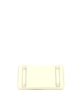Pre-Owned Hermes Birkin 25 Handbag Light Swift with Palladium Hardware