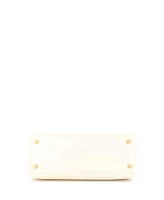 Pre-Owned Hermes Kelly 28 Handbag Light Clemence with Gold Hardware