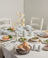 Tabletops Gallery Logan 16 Pc. Ash White Set, Service for 4