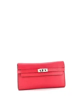 Pre-Owned Hermes Long Kelly Wallet Chevre Mysore