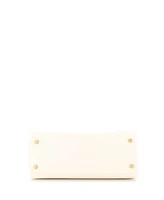 Pre-Owned Hermes Kelly 28 Handbag Light Clemence with Gold Hardware