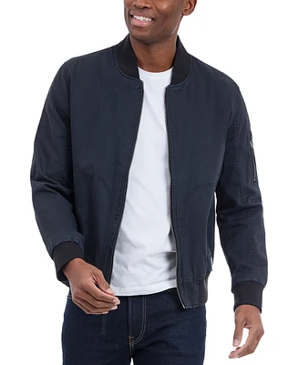 Lucky Brand Men's Garment-Dyed Full-Zip Bomber Jacket