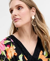 Jm Collection Women's Printed V-Neck Tie-Waist Kaftan Dress, Exclusively at Macy's
