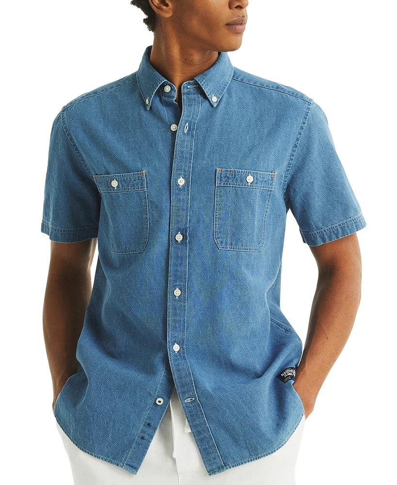 Nautica Men's Chambray Short-Sleeve Shirt