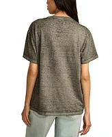 Lucky Brand Women's Cotton Mickey Flowers Crewneck Tee