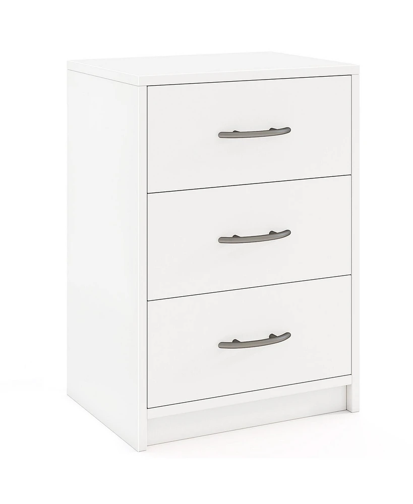 3 Drawer Nightstand with Storage for Living Room