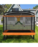 Kids Entertaining Trampoline with Swing and Safety Fence Fun and Secure Outdoor Play for Toddlers