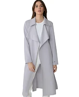 Soia & Kyo Womens Dimitra Relaxed-Fit Belted Trench With Shirt Collar