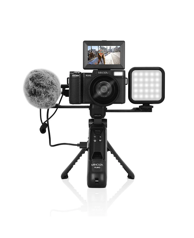 Minolta MND60V 64MP 4K60FPS Ultra Hd Auto Focus Vlogging & Content Creator's Camera Kit