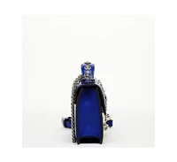 Susu The Hollywood Studded Leather Crossbody Bag Cobalt Blue