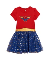 Dc Comics Justice League Wonder Woman Costume Dress and Headband