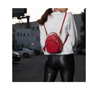 Susu The Amanda Red Convertible Leather Backpack Purse