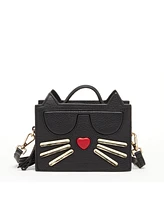 Susu Leather Cat Bag Black Crossbody