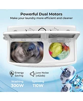 20 lbs Portable Washing Machine with Built-in Gravity Drain