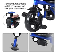 4-in-1 Kids Tricycle with Adjustable Push Handle