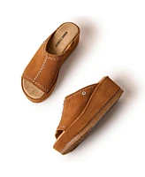 Minnetonka Women's Paislee Suede Wedge Sandals