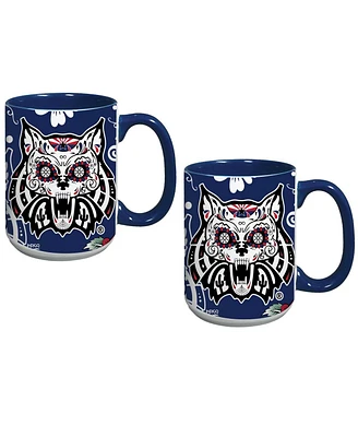 Indigo Falls Arizona Wildcats Dia De Los Muertos Mug, Set of 2