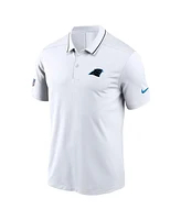 Nike Men's White Carolina Panthers Sideline Victory Performance Polo Shirt