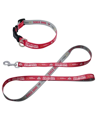 Wincraft Ohio State Buckeyes College Football Playoff 2024 National Champions Leash Collar Set For Pet