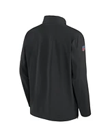 Nike Men's Black New York Jets Sideline Coach Half-Zip Jacket