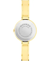 Movado Women's Moda Swiss Quartz Yellow Pvd Watch, 24mm