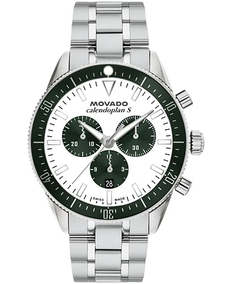 Movado Men's Calendoplan S Swiss Quartz Chrono Stainless-Steel Watch, 42mm