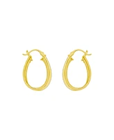 And Now This Clear Crystal Double Row Texture Hoop Earrings