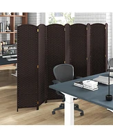 8-Panel Folding Room Divider Portable and Adjustable Privacy Screen for Home or Office