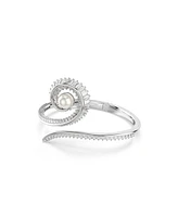 Swarovski Ariana Grande x Crystal Cultivated Pearl Baguette Cut Bangle Bracelet