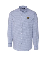 Cutter & Buck Men's Royal Kentucky Wildcats Big Tall Stretch Gingham Long Sleeve Button Down Shirt