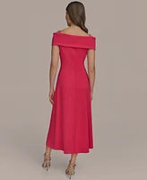 Donna Karan New York Women's Criss-Cross Off-Shoulder Dress