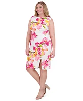Eliza J Plus Floral-Print Sheath Dress