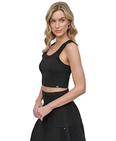 Dkny Jeans Women's Ribbed Cropped Tank Top