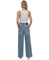 Dkny Jeans Women's Ribbed Cropped Tank Top