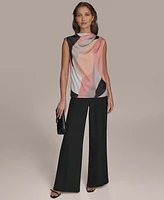 Donna Karan New York Women's Sleeveless Printed Top