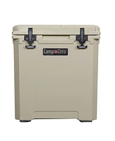 Camp-zero 50 - 52 Qt. Premium Chest Cooler with Wheels and 4 Molded-In Cup Holders | White