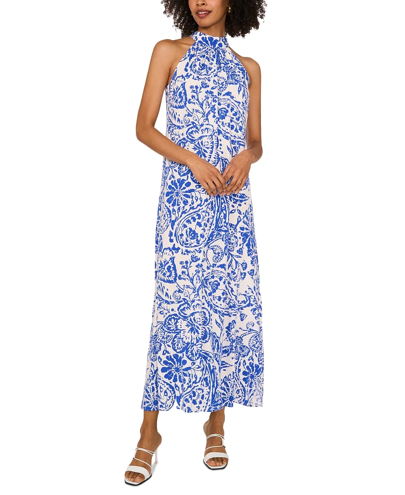 Vince Camuto Women's Paisley Halter-Neck Maxi Dress