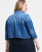 Tommy Hilfiger Plus 3/4-Sleeve Denim Jacket
