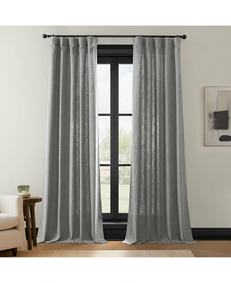 Half Price Drapes Light Grey Simply Faux Linen Light Filtering Curtain Pair (2 Panels