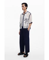 Desigual Men's Palm tree lace shirt