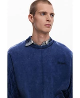 Desigual Men's Sweatshirt with braided sleeves