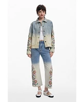 Desigual Women's Floral denim jacket