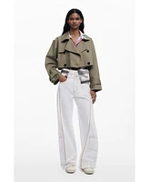 Desigual Women's Detachable two-tone trench coat