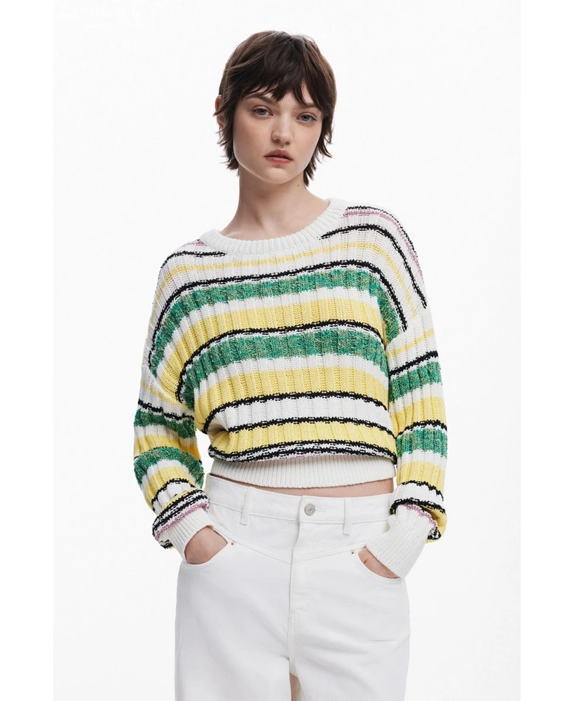 Desigual Women's Colorful striped sweater