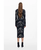 Desigual Women's Square neckline dress Lettering