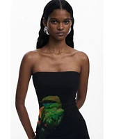 Desigual Women's Strapless dress