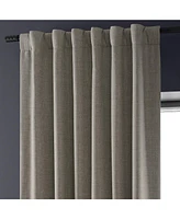 Half Price Drapes Destination Slate Faux Linen Hotel Blackout Curtain