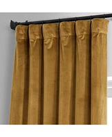 Half Price Drapes Apple Cider Gold Signature Plush Velvet Hotel Blackout Curtain