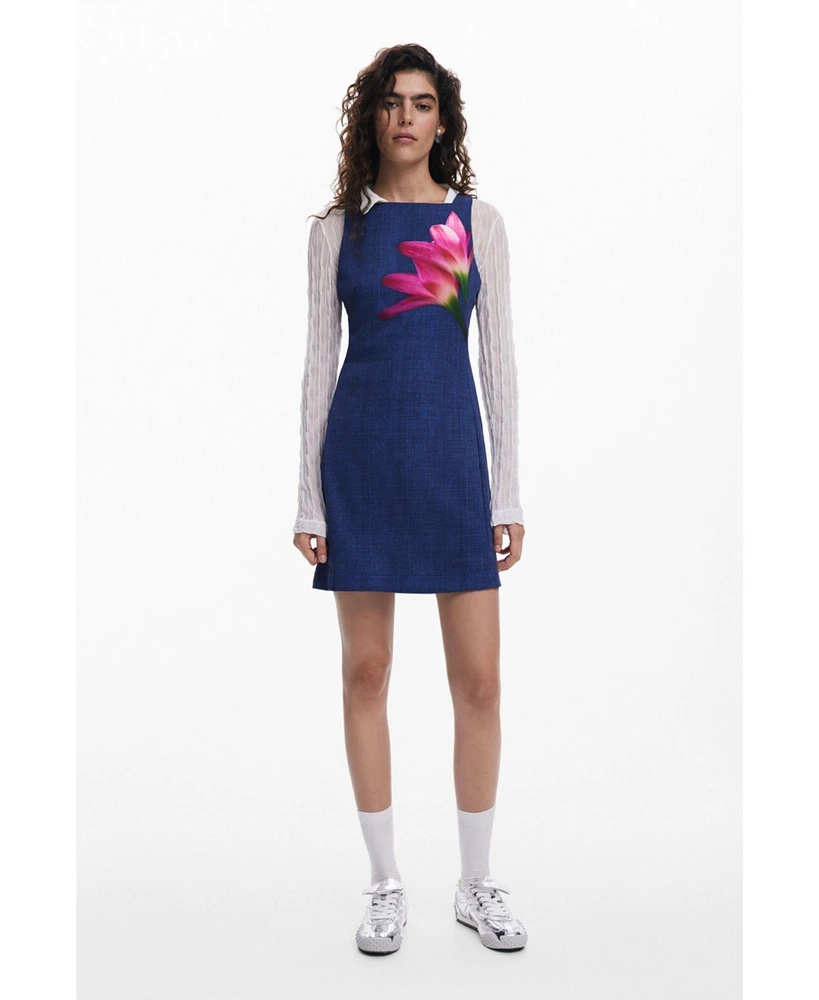 Desigual Women's Denim-effect mini dress